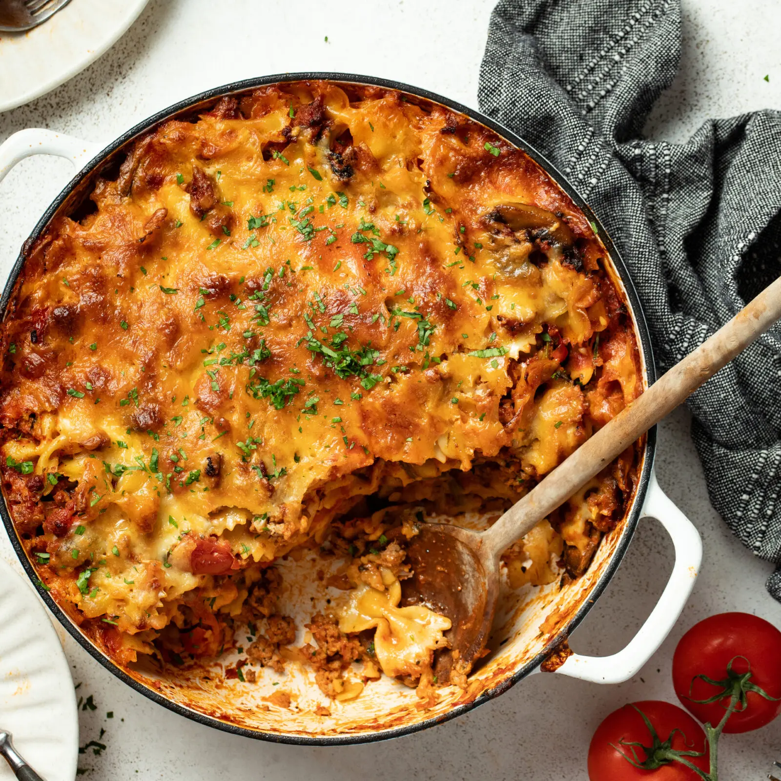 Turkey Tomato Pasta Bake