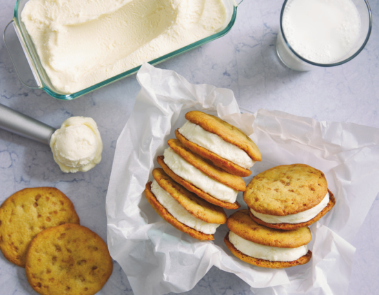 Brown butter ice cream sandwiches