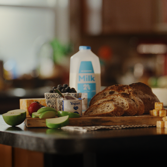 dairy products on the kitchen counter