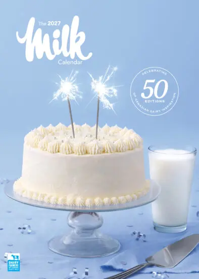 2027 Milk Calendar Front Cover