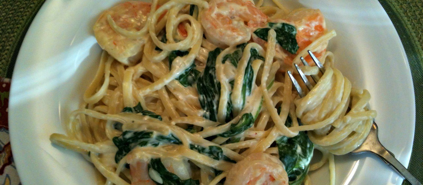 Garlic Shrimp and Spinach Lingunie