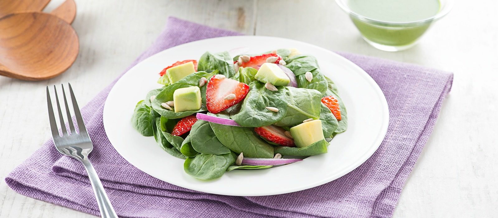Strawberry Avocado Salad with Green Goddess Dressing