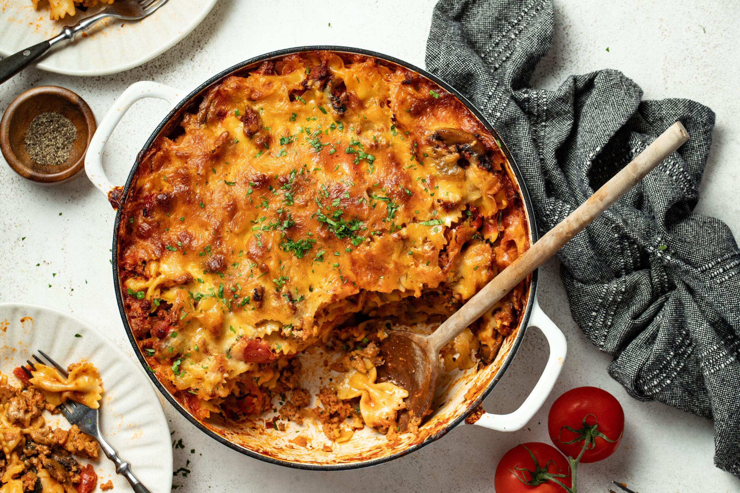 Turkey Tomato Pasta Bake - Alberta Milk