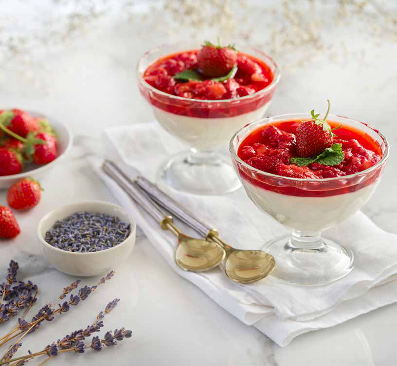 Creamy Strawberry Panna Cotta