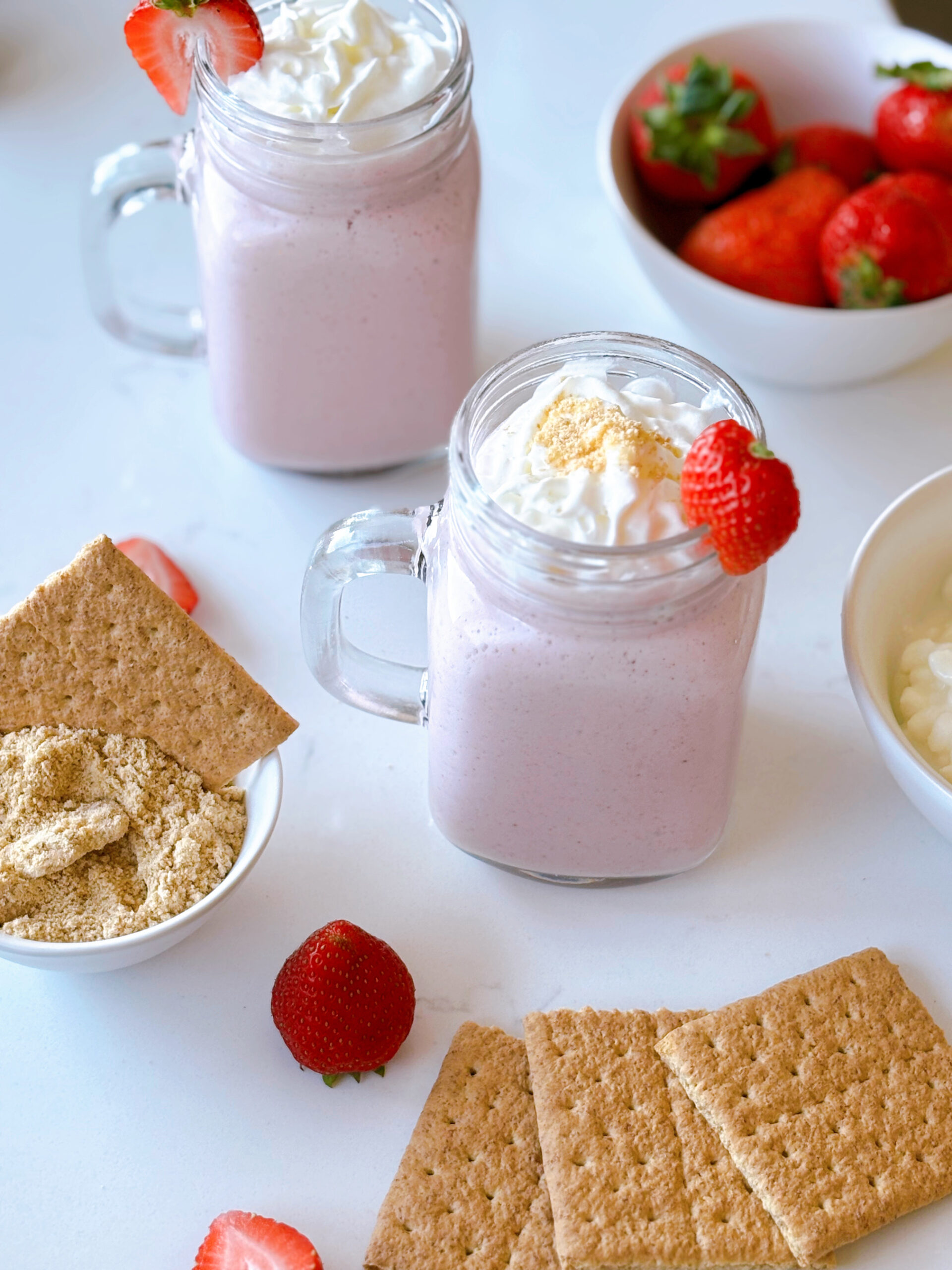 High Protein Strawberry Cheesecake Smoothie - Alberta Milk
